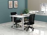 Steel Conference Table with Melamine Finish Top - Image 2