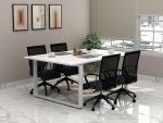 Steel Conference Table with Melamine Finish Top - Image 3