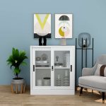 Steel Low Height Sliding Glass Door Cupboard - Image 2
