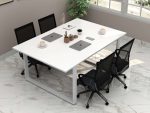 Steel Conference Table with Melamine Finish Top