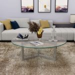 Stainless Steel Coffee Table with Glass Top - Image 2