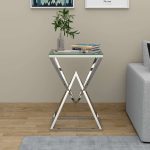 Stainless Steel Console Table with Glass Top - Image 2