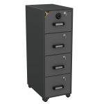Fire Resistant Steel Safe with Four Drawers & Combination Lock