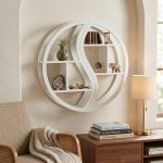 Modern Wall Shelf | Pre-Assembled with MDF Board | Wall Hook Bracket Provided & Smooth Edges | Floating Storage Shelf, White - (H100 x W100 x D20 cm) - Image 3
