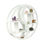 Modern Wall Shelf | Pre-Assembled with MDF Board | Wall Hook Bracket Provided & Smooth Edges | Floating Storage Shelf, White - (H100 x W100 x D20 cm)