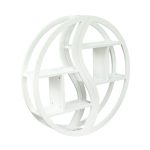 Modern Wall Shelf | Pre-Assembled with MDF Board | Wall Hook Bracket Provided & Smooth Edges | Floating Storage Shelf, White - (H100 x W100 x D20 cm) - Image 6