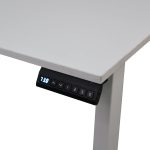 Electric Height Adjustable Table, Ergonomic Electric Sit Stand Desk, Metal & MDF Top, Smooth Lifting Mechanism, Adjustable Office Workstation, White - (117H x 100W x 50D) - KD Condition - Image 10