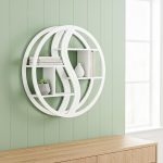 Modern Wall Shelf | Pre-Assembled with MDF Board | Wall Hook Bracket Provided & Smooth Edges | Floating Storage Shelf, White - (H100 x W100 x D20 cm) - Image 6