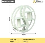 Modern Wall Shelf | Pre-Assembled with MDF Board | Wall Hook Bracket Provided & Smooth Edges | Floating Storage Shelf, White - (H100 x W100 x D20 cm) - Image 5