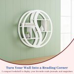 Modern Wall Shelf | Pre-Assembled with MDF Board | Wall Hook Bracket Provided & Smooth Edges | Floating Storage Shelf, White - (H100 x W100 x D20 cm) - Image 4