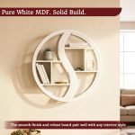 Modern Wall Shelf | Pre-Assembled with MDF Board | Wall Hook Bracket Provided & Smooth Edges | Floating Storage Shelf, White - (H100 x W100 x D20 cm) - Image 3