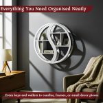 Modern Wall Shelf | Pre-Assembled with MDF Board | Wall Hook Bracket Provided & Smooth Edges | Floating Storage Shelf, White - (H100 x W100 x D20 cm) - Image 2