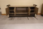 RIGID 4-Door Sideboard Cabinet with Shelves, 2000x500x810 MM Storage Unit - Image 3