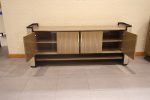 RIGID 4-Door Sideboard Cabinet with Shelves, 2000x500x810 MM Storage Unit - Image 4